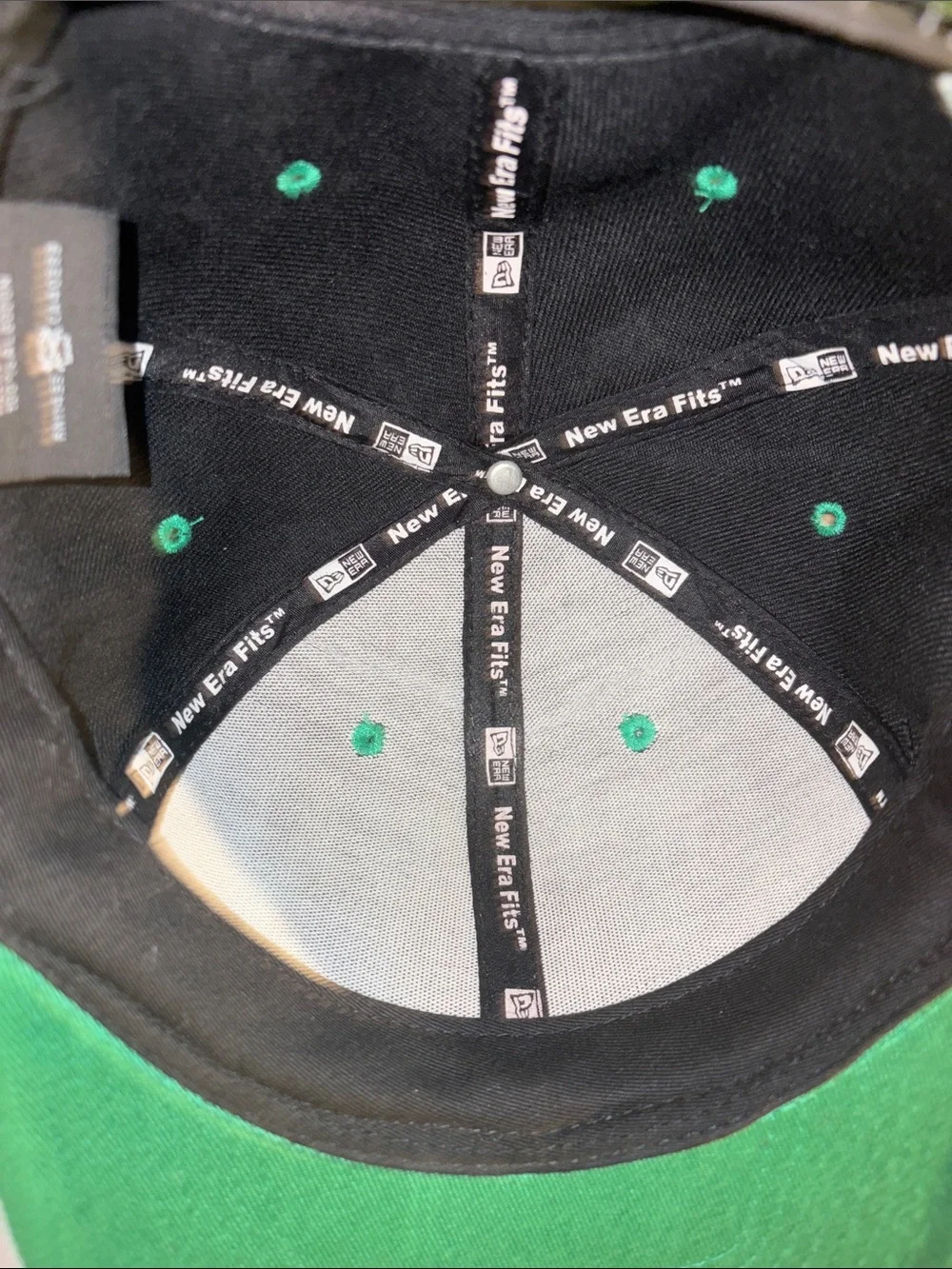 Kids Black and Green Celtics Snapback Hat